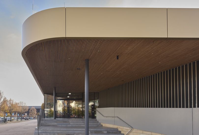 Salinarium, Bad Dürkheim, Fassade, VHF Aluverbund + PV