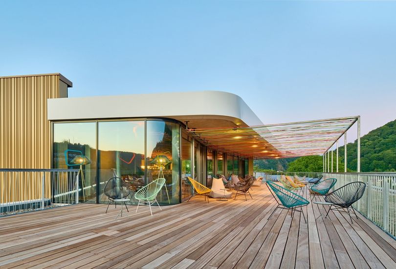 Emser Therme, Trapezblechfassade, Aluverbundfassade, Bemo
