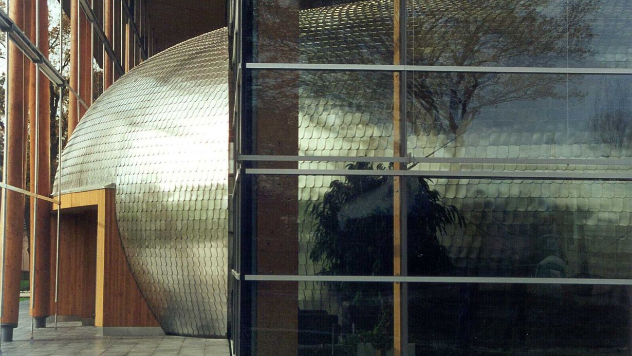 Bild: Großaufnahme Metallschindeln Weberhaus