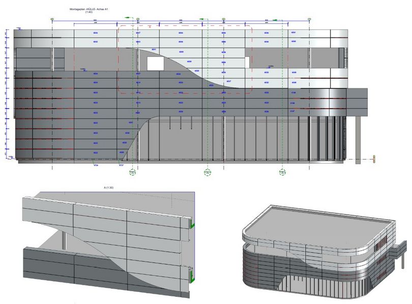 3D-Modell Fassadenplanung