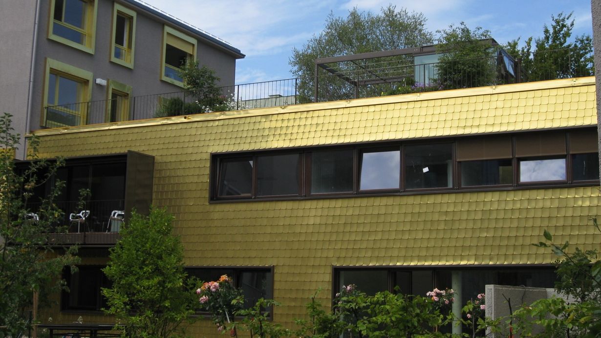 Bild: Großaufnahme Metallschindeln MFH F 