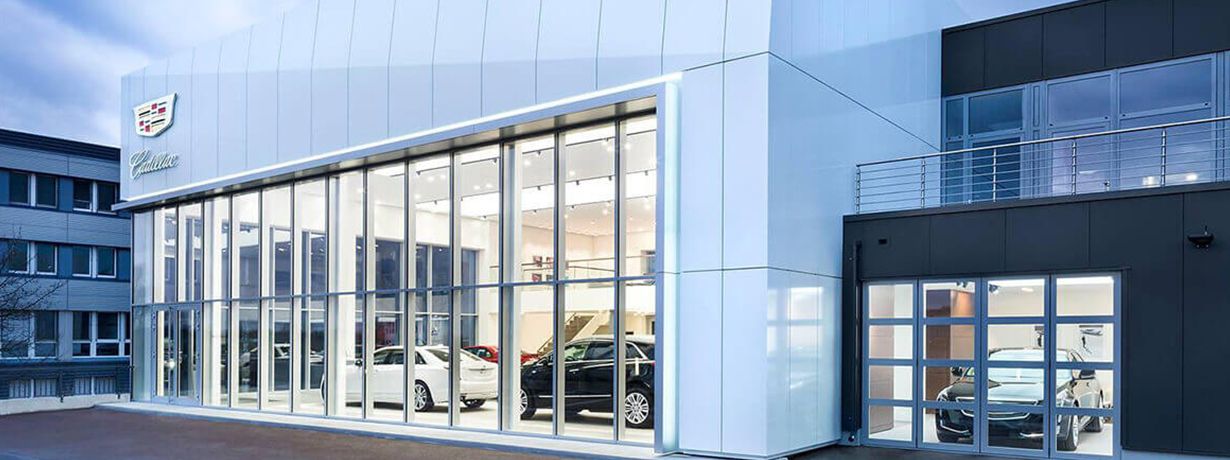Ansicht Verbundaluminiumfassade Cadillac Dresden Cadillac Dresden