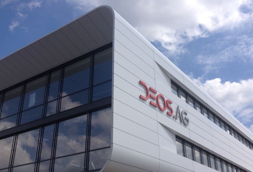 Deos, Rheine, Metallfassade, Verbundalu