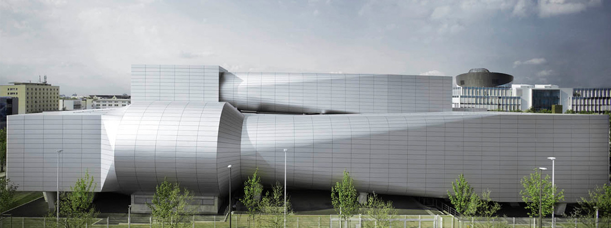 Ansicht Verbundaluminiumfassade Windkanal BMW München Windkanal BMW