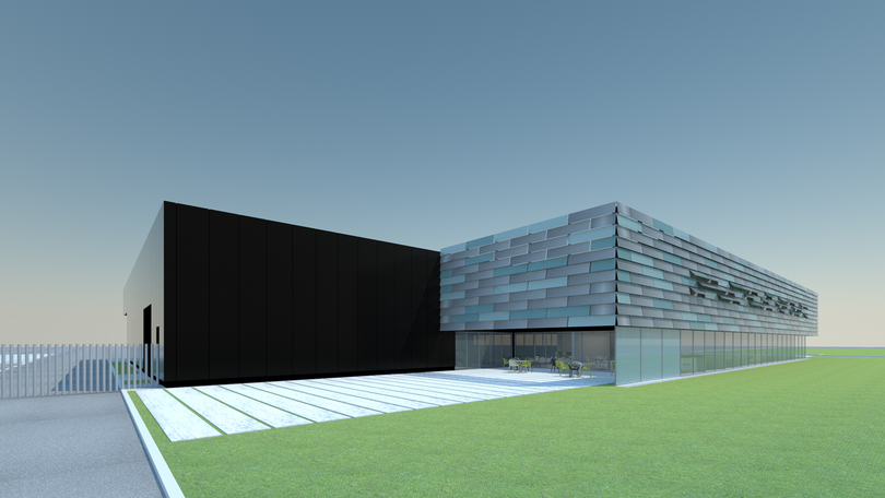 2018: Modell Aussenansicht Firmenneubau Wittenauer GmbH Bild: Modell Aussenansicht Firmenneubau Wittenauer