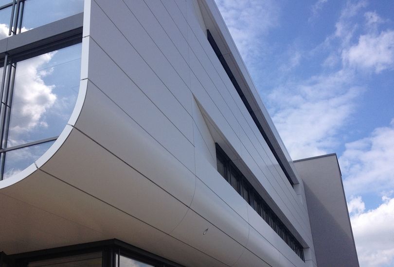 Deos, Rheine, Metallfassade, Verbundalu